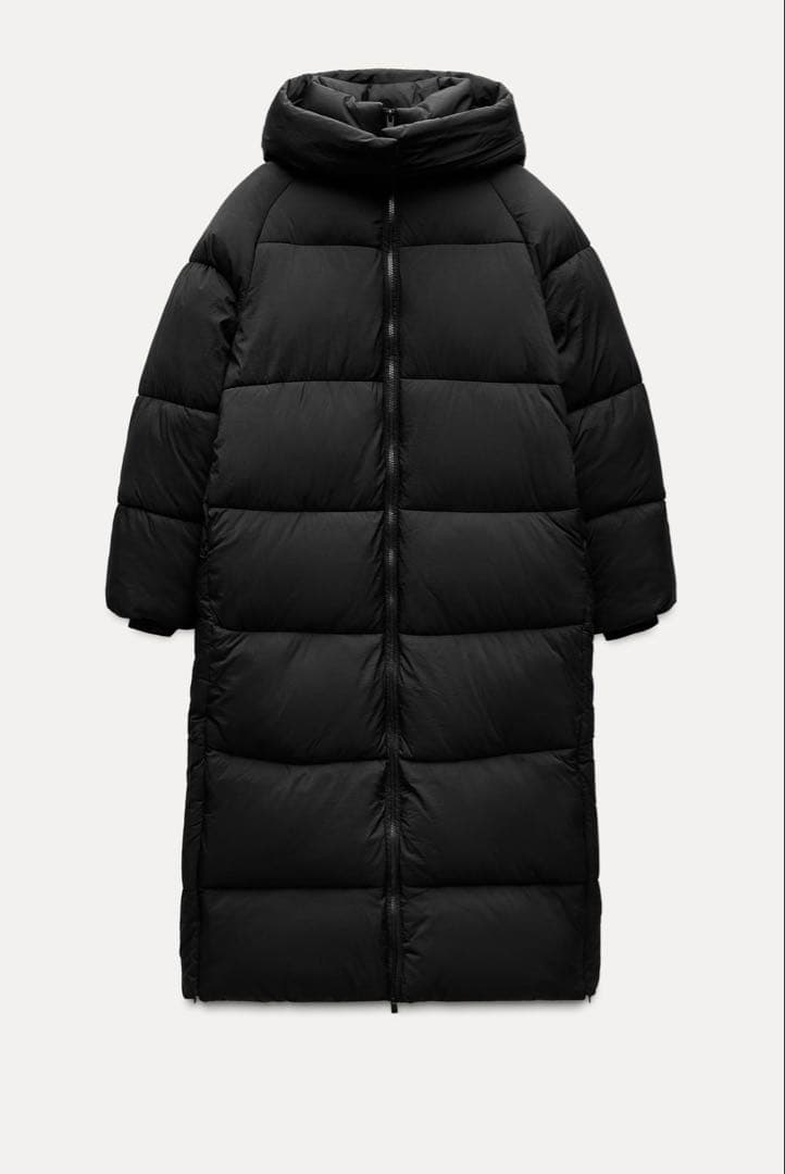 新品未使用】 ZARA ロング丈 ベンチコート ロングダウン ダウンコート