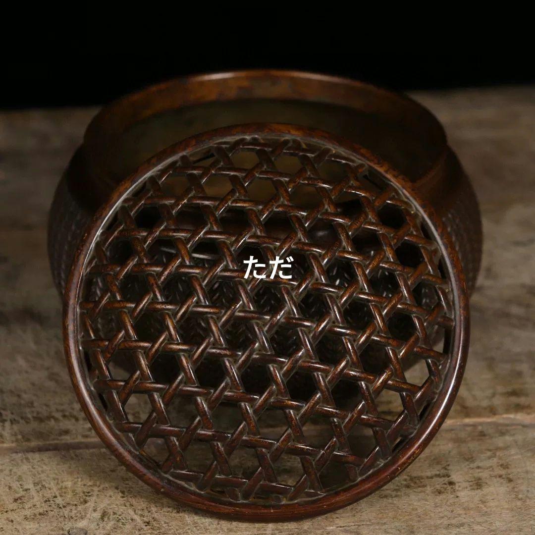 銅器 蘇工香炉 檀香炉 室内盤香炉 茶道具 香道具 工芸品 置物 能作物