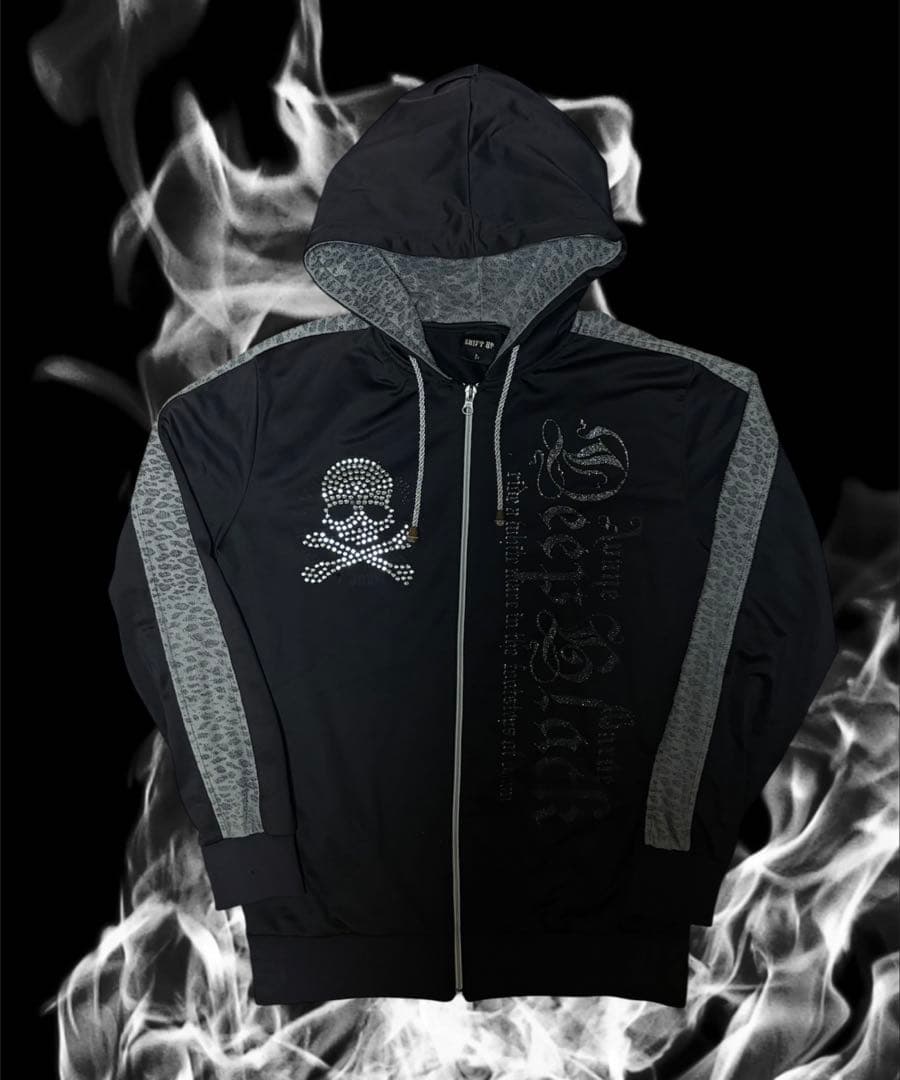 00s archive y2k ジップパーカー グランジ お兄系 平成 スカル - メルカリ