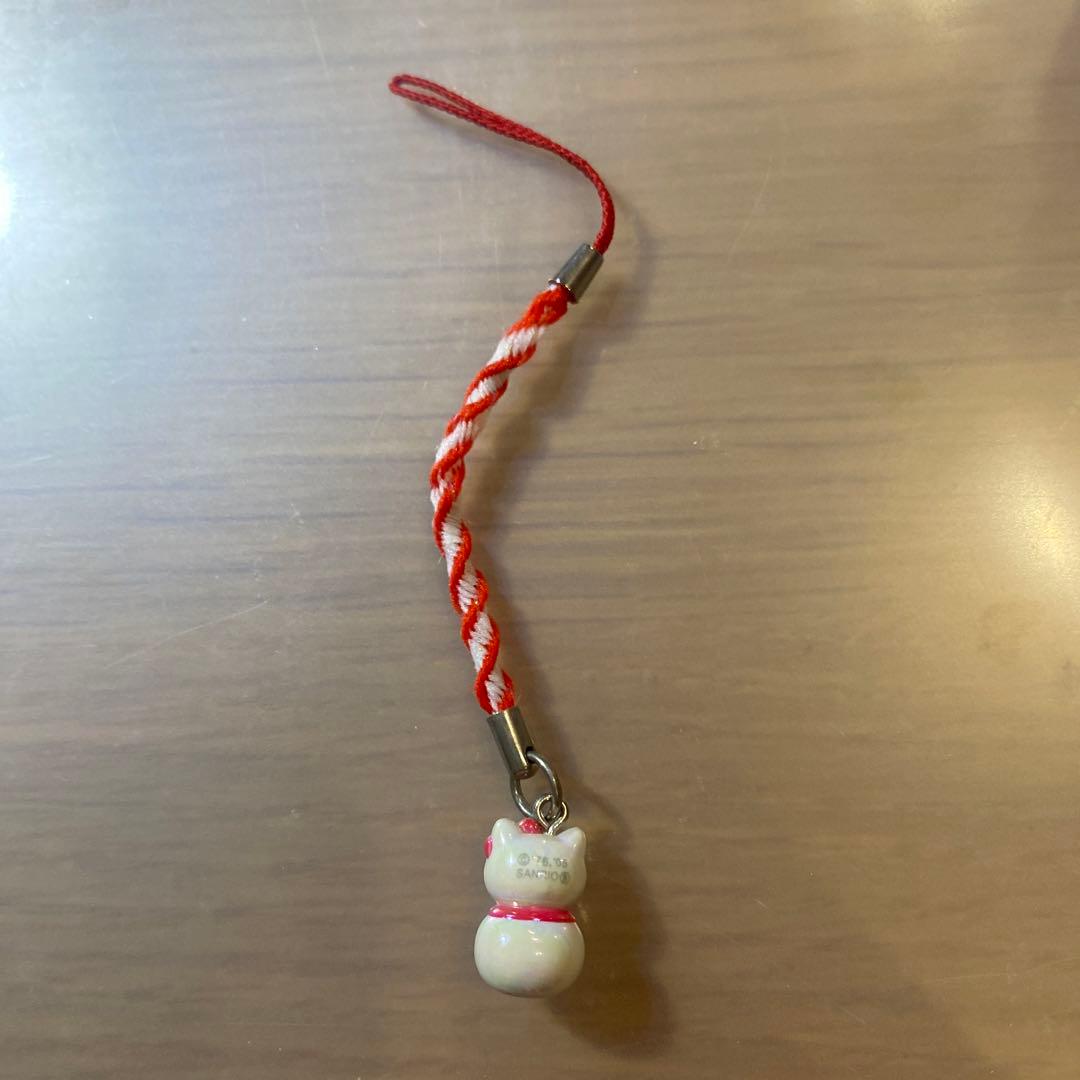 ハローキティ 2005 winter 冬 雪だるまバージョン 根付 ストラップ