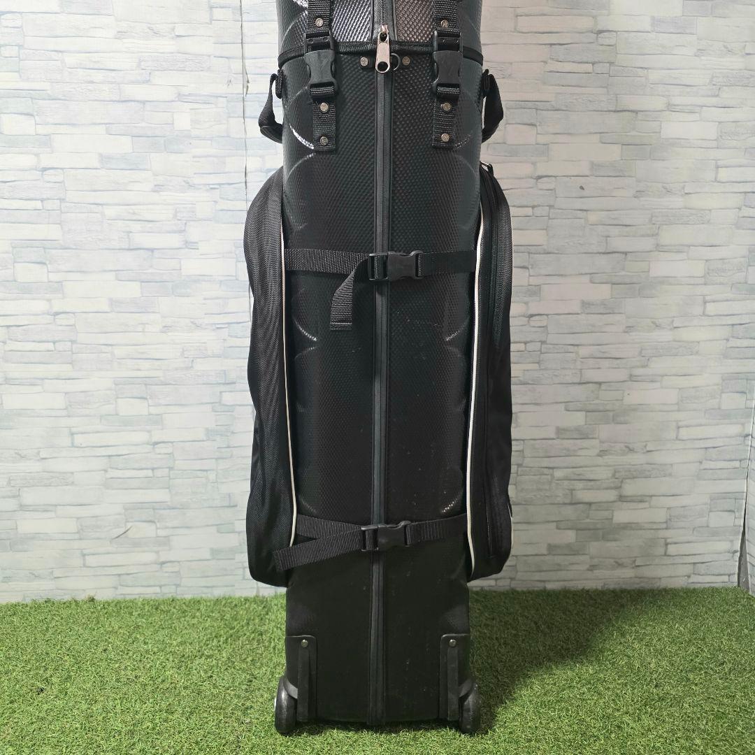 極美品 MEGA GOLF キャスター付 ハードケース キャディバッグ ブラック
