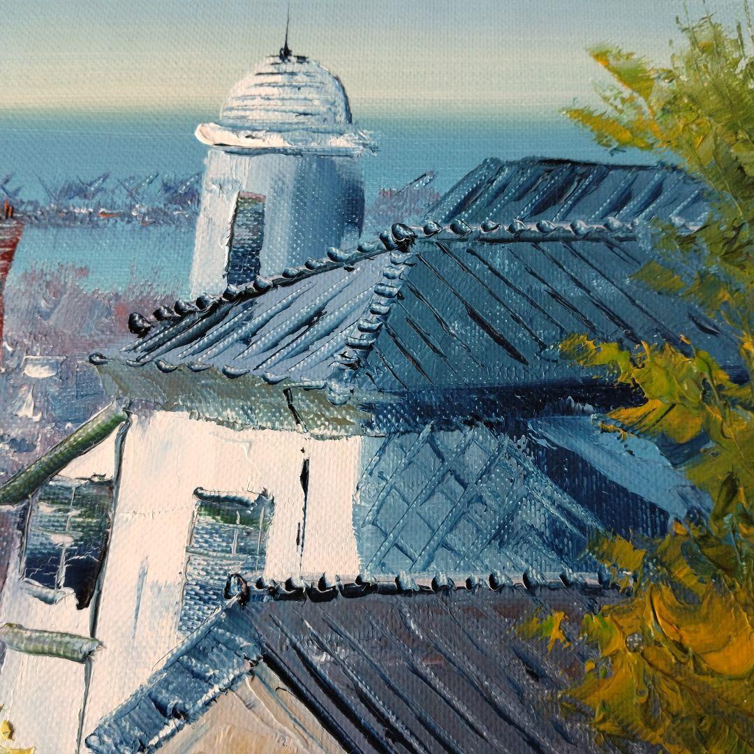 小林幸三風景画 油彩画（神戸風景）サイズF6、額縁ナシ、キャンバス