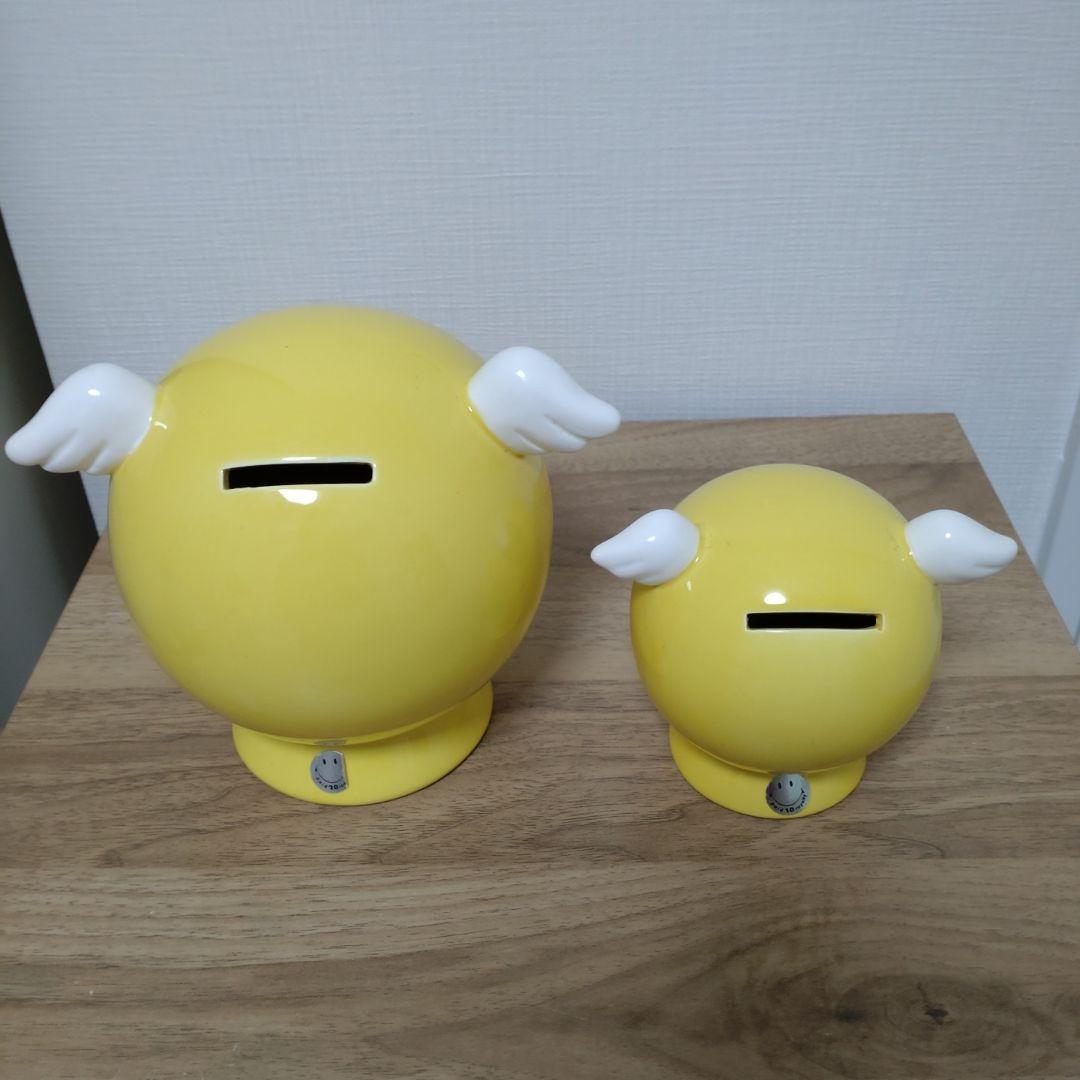 スマイリーフェイス ニコちゃん スマイル 貯金箱セット（大・小）昭和