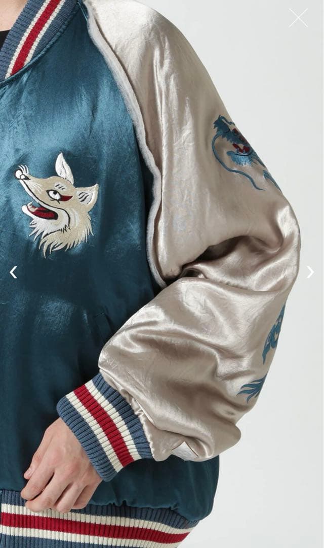 極レア】 el conductorH コンダクター 別注九尾スカジャン ブルー