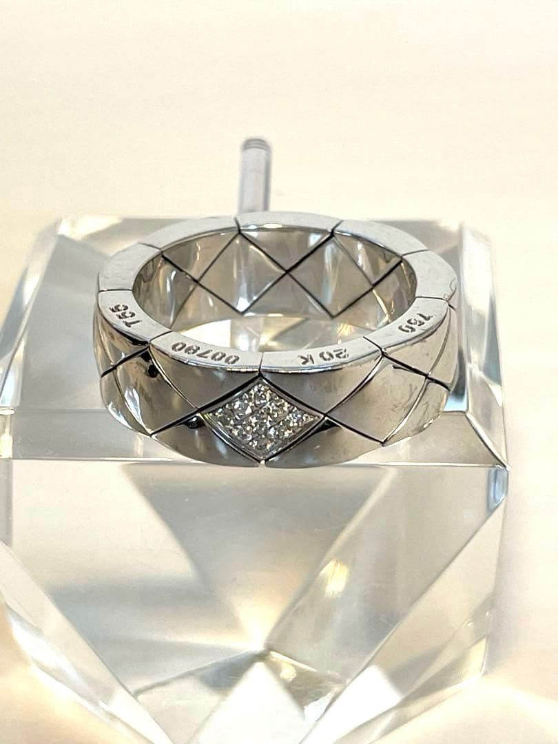 希少15号 CHANEL K18WG ダイヤ マトラッセリング