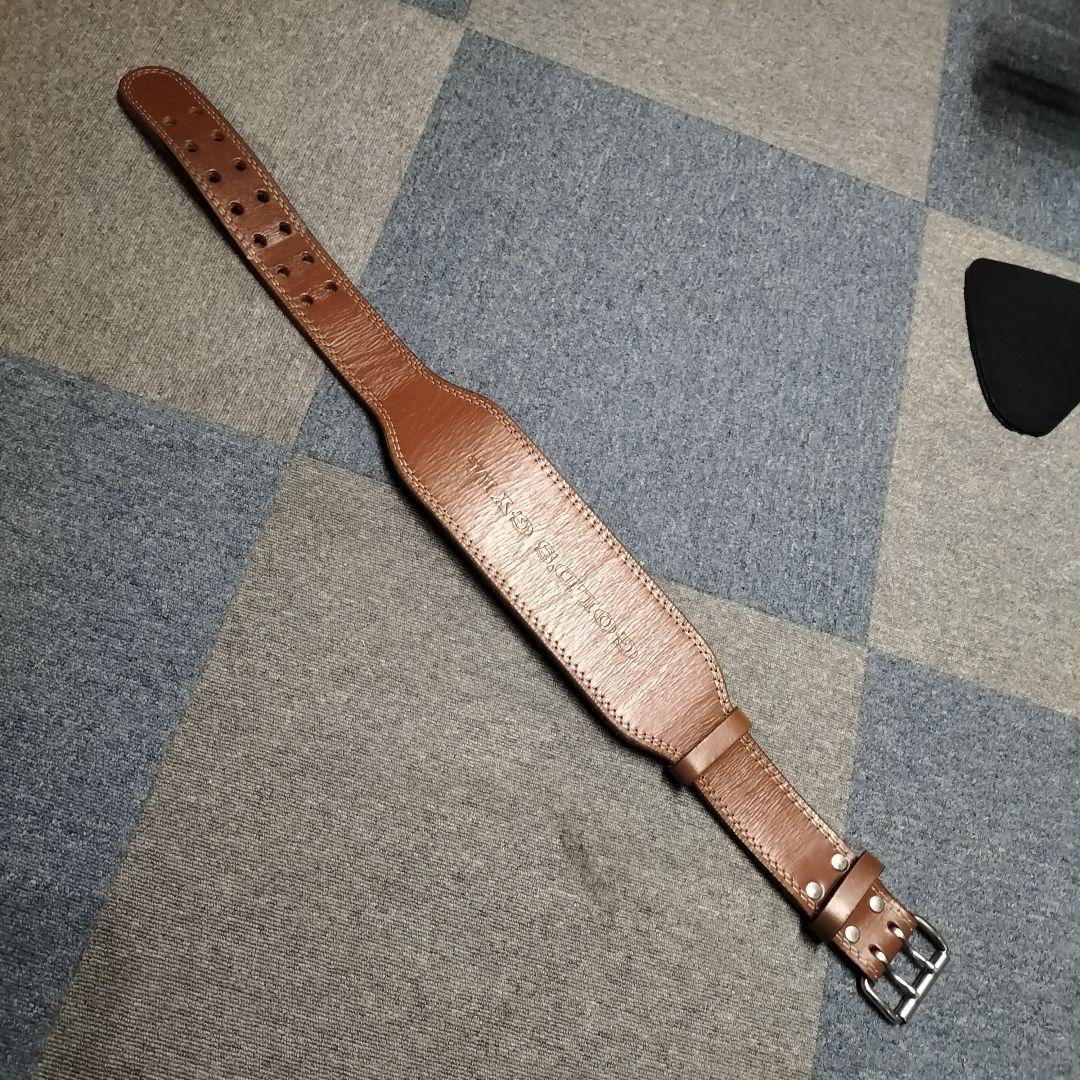 GOLD'S GYM トレーニングパワーベルト ブラウン プロレザーベルト GOLD'S GYM_G ゴードジムギア 筋トレ トレーニング