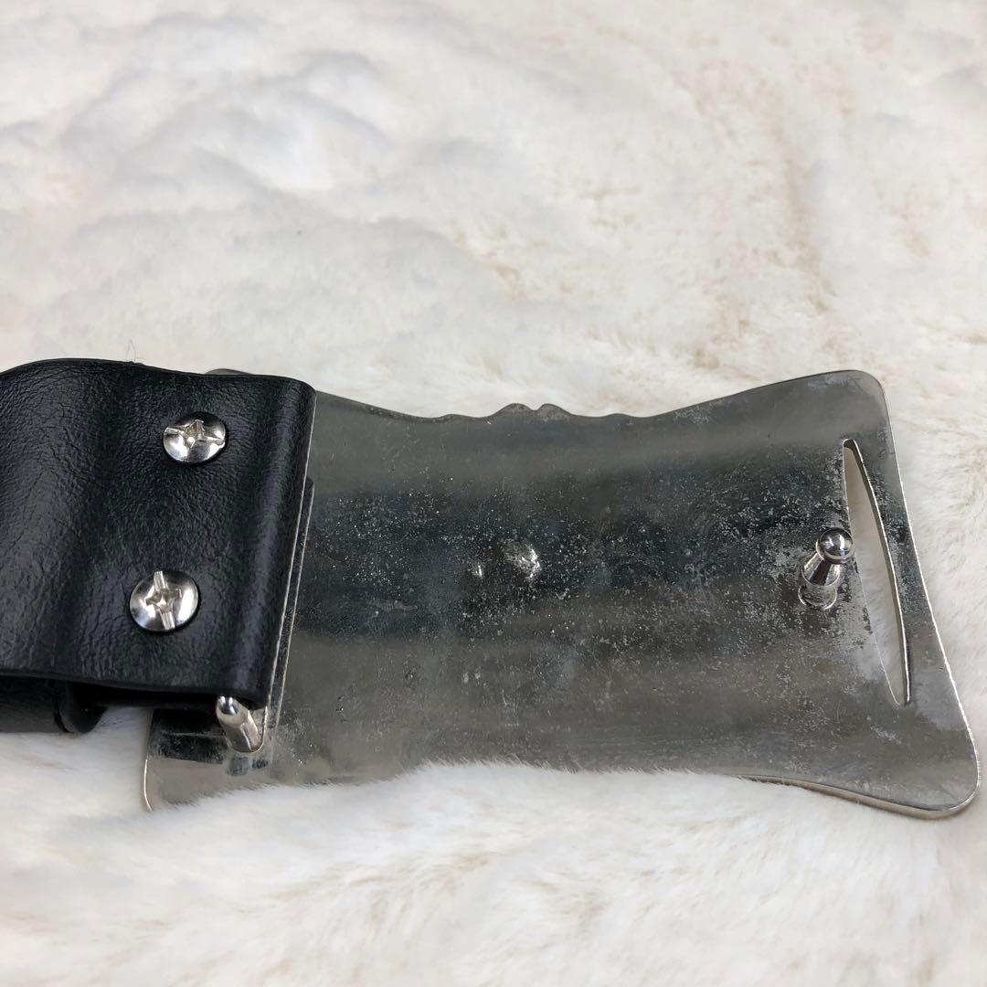 希少✨ドルチェ&ガッバーナ ベルト D&G デカロゴ アゲハ蝶 スクエア 黒