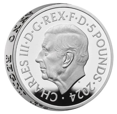 2024年 イギリス セントジョージ ドラゴン 5ポンド 2オンス銀貨 PF70