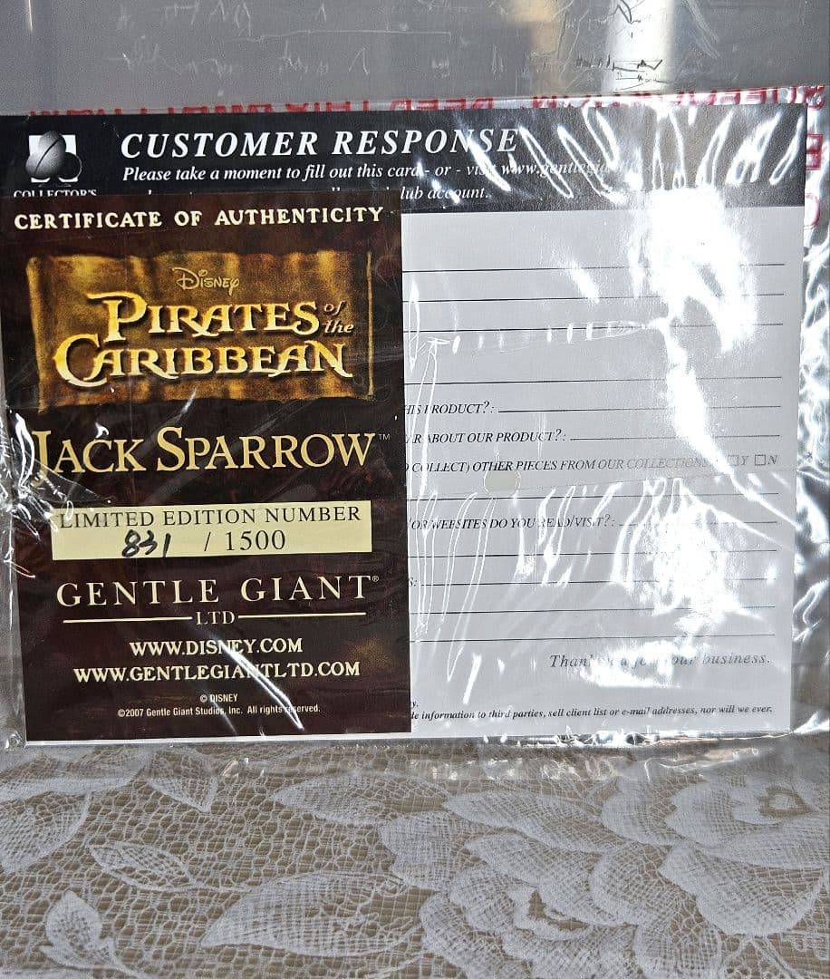 限定 パイレーツオブカリビアン ジェントル ジャックスパロウ フィギュア
