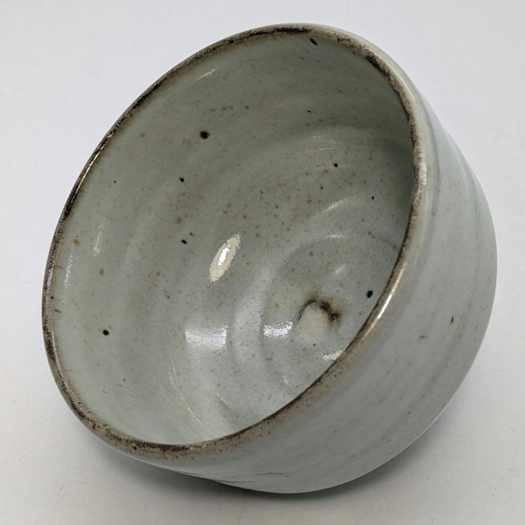 寺池静人 京焼 灰釉茶盌 共箱 清水焼 抹茶碗 抹茶茶碗 茶道具 茶器