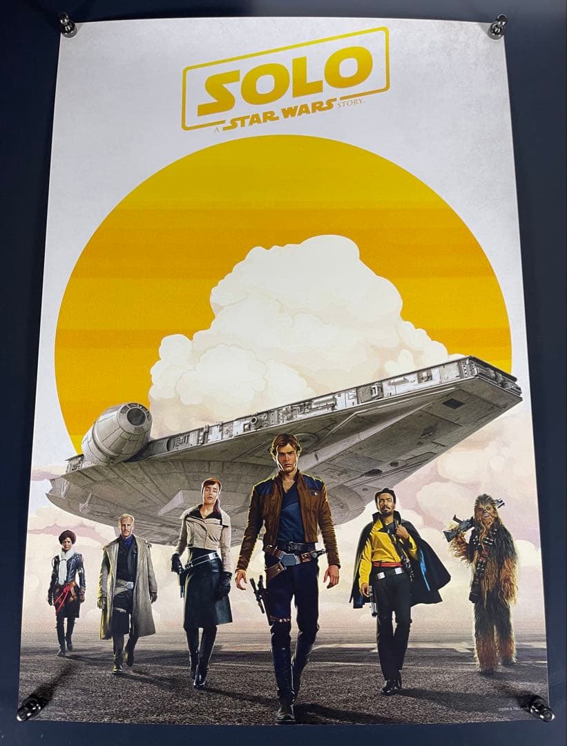 枚数限定*映画館用片面印刷ポスターUS版: ハンソロ スターウォーズ