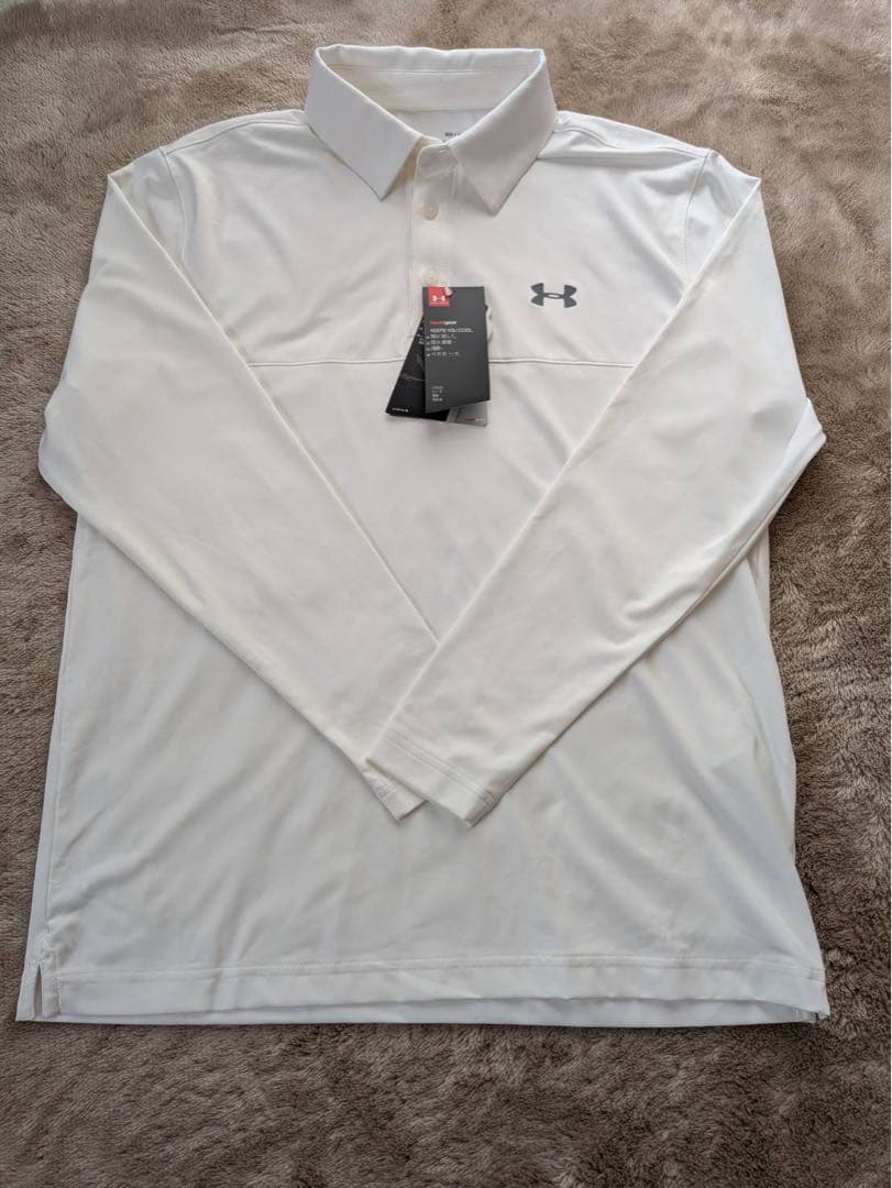 アンダーアーマー ゴルフウェア 長袖シャツ　新品　タグ付き　メンズ　白 UNDER ARMOUR（アンダーアーマー） ゴルフウェア 長袖シャツ 秋 冬 UA