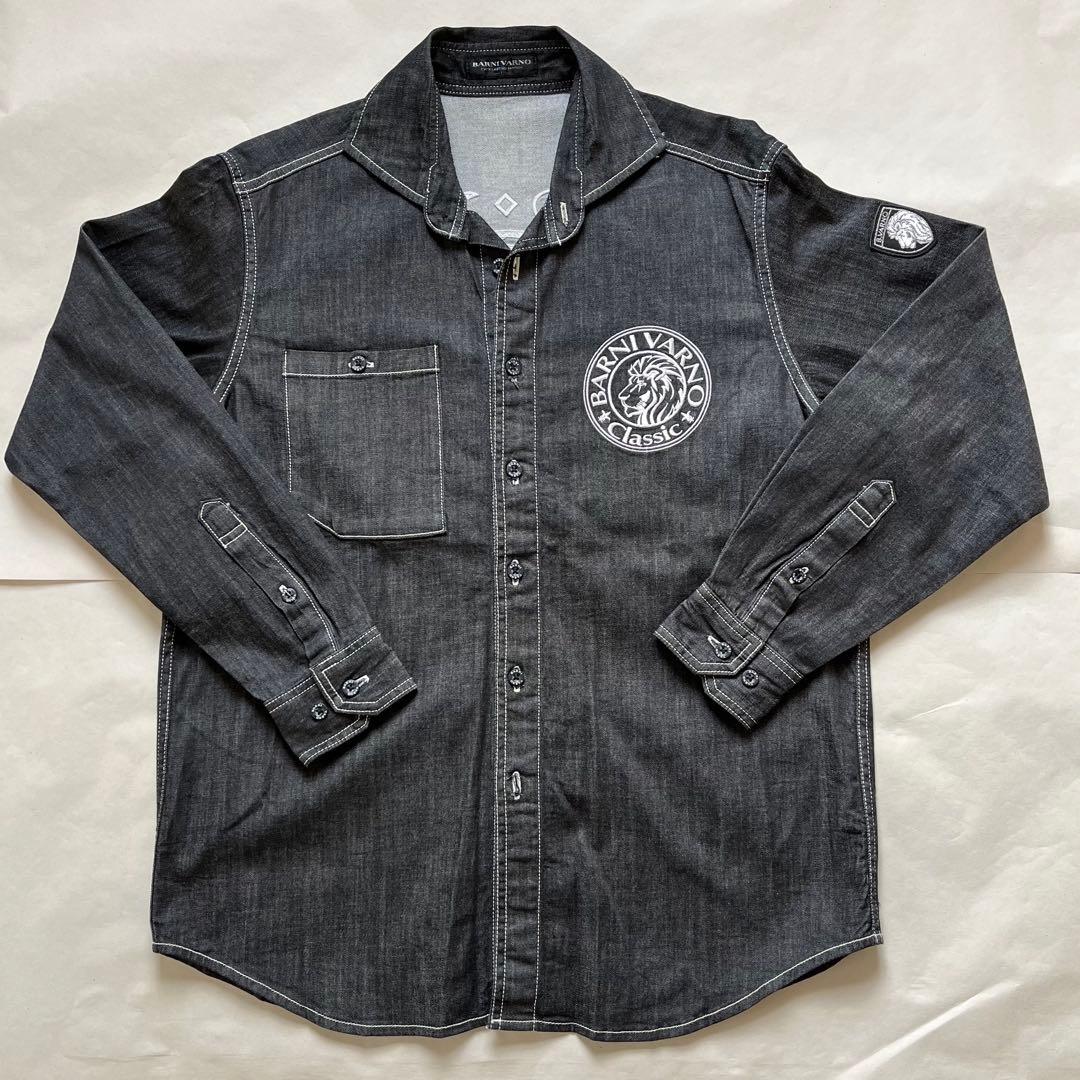 タグ付き新品未使用 BARNI VARNO デニムシャツ L BARNI VARNO（バーニヴァーノ） BVロゴ テンセル ソフトデニム