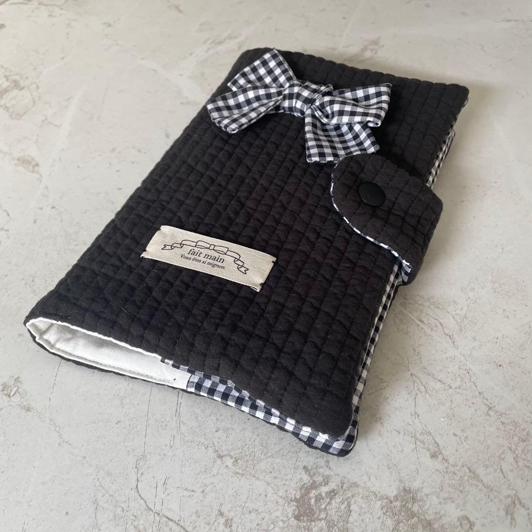 A6バインダーカバー&バインダー付き ヌビ ギンガムリボン 韓国 saving