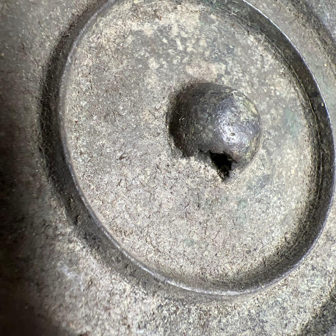 古代中国 古銅古鏡 直径約8㎝/173g 東Y7-1022☆2F