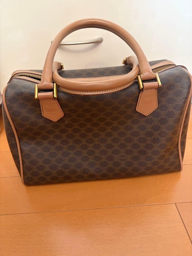 CELINE 美品 セリーヌ トリオンフ ミニボストンバッグ マカダム柄