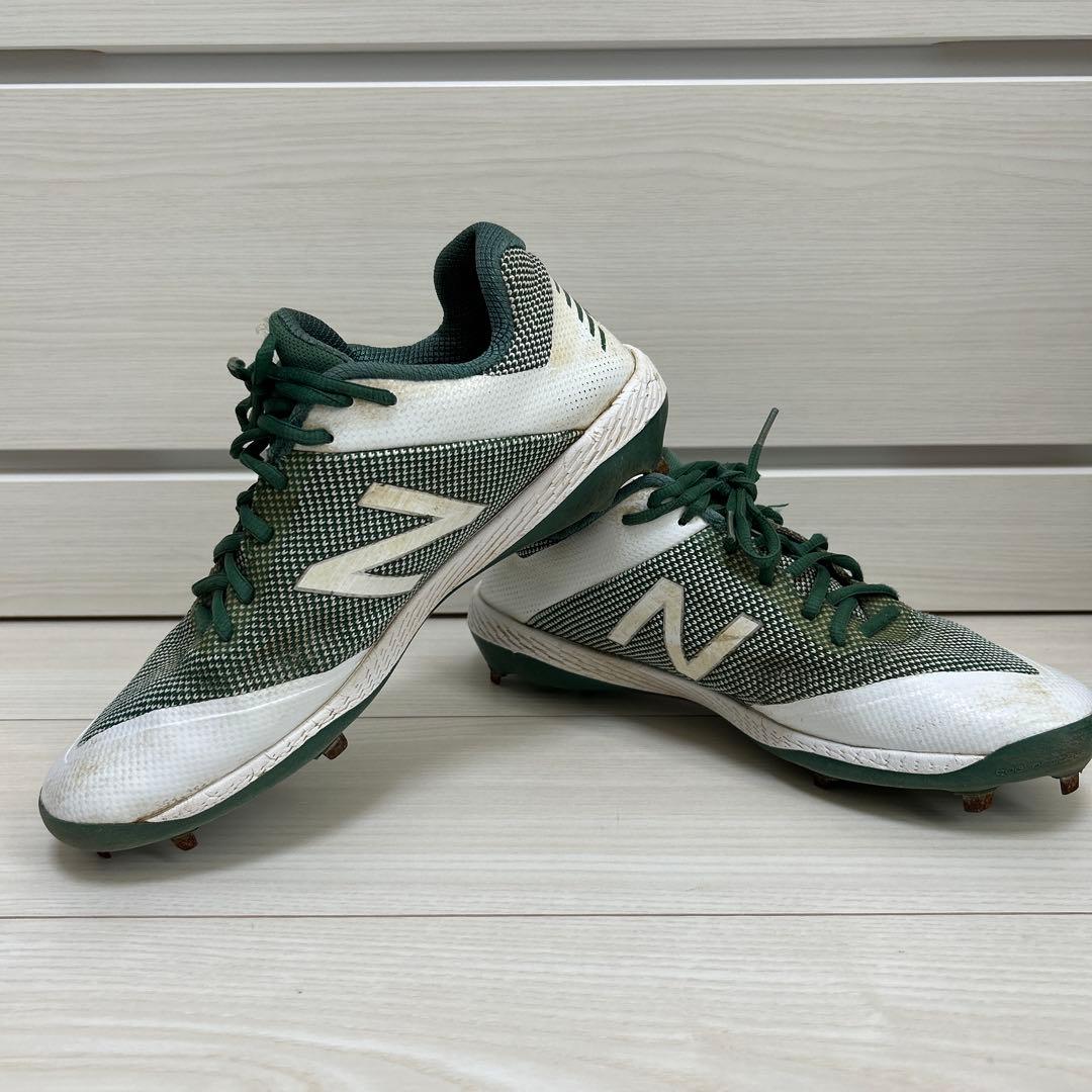 ニューバランス NB 野球 スパイク グリーン×ホワイト 28cm - メルカリ