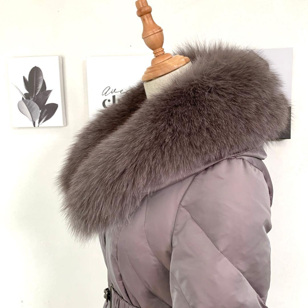 ダーマコレクション ブルーフォックスファー レディースロングダウン