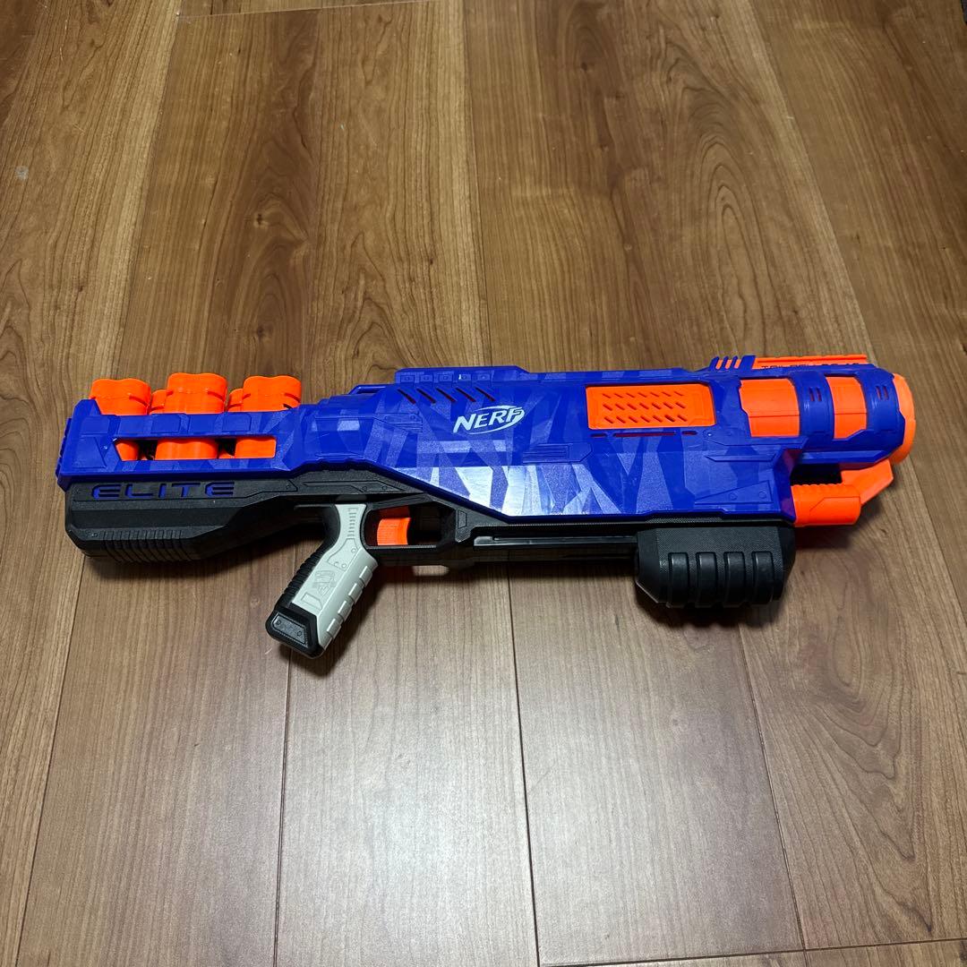NERF Elite トイガン 青/オレンジ DS-15 Amazon.com: NERF N-Strike Elite Trilogy DS-15 Toy Blaster with 15