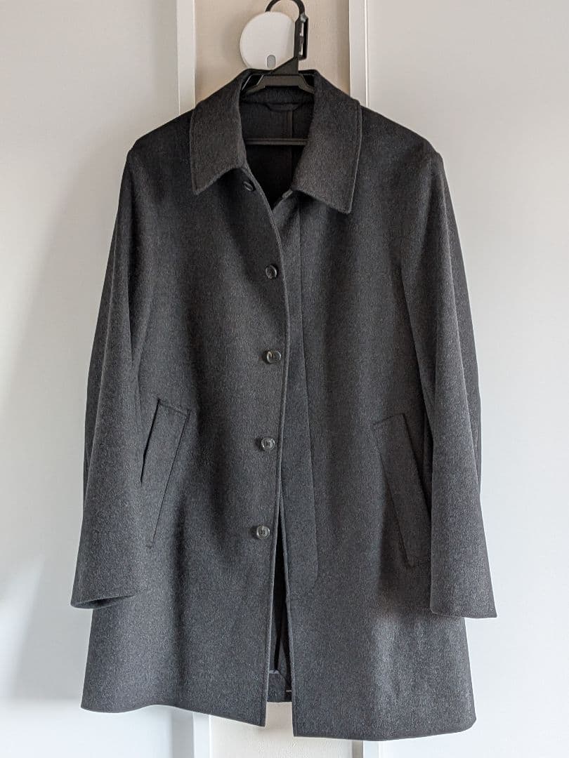 【未使用】PLST プレシャスニットメルトンステンカラーコート ダークグレー S PLST(プラステ)公式 | プレシャスニットメルトンステンカラーコート