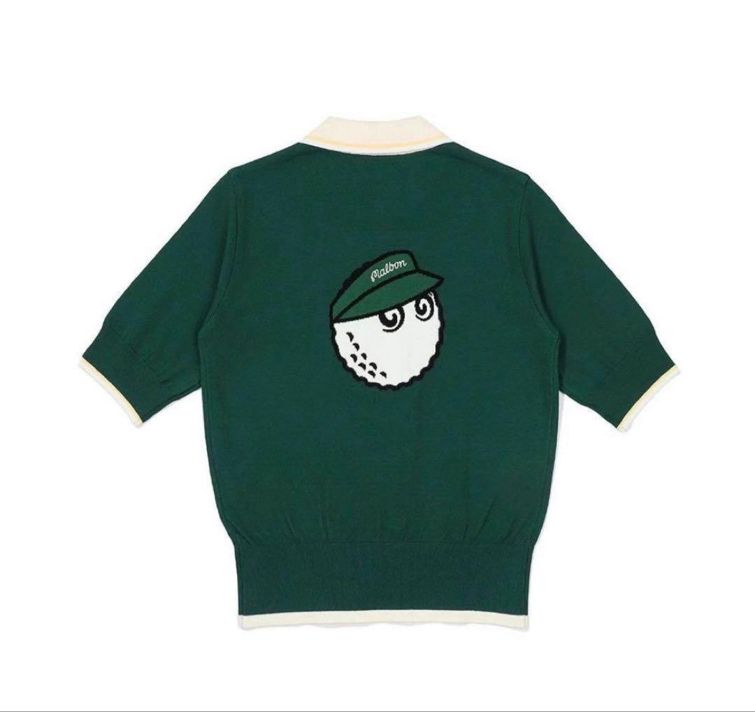即発送！MALBON マルボンゴルフ レディースニット Tシャツ 半袖 緑L