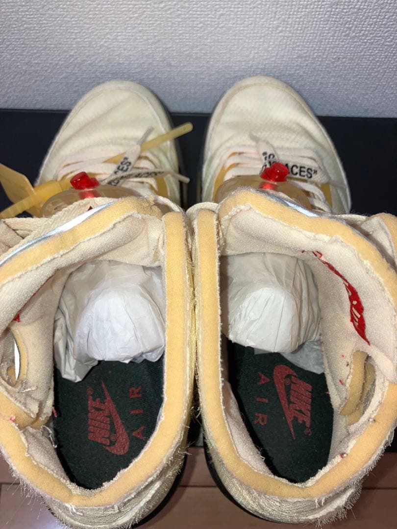 Off-White × Nike Air Jordan 5 \"Sail\"