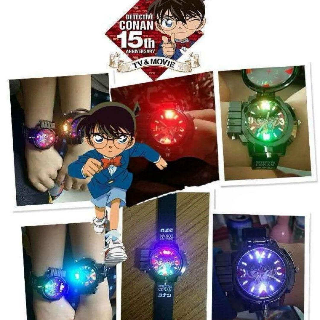 《2個セット割》【七色フラッシュライト付】名探偵コナン時計型麻酔銃 予備電池付
