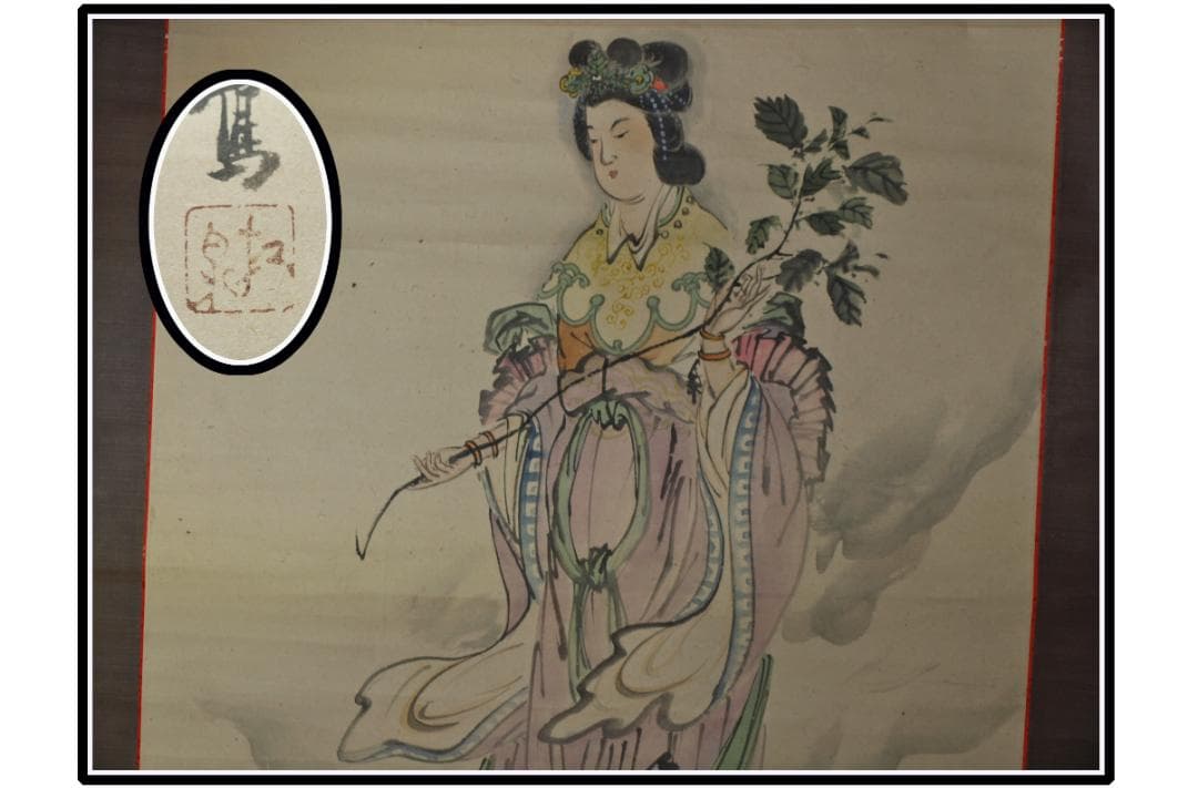 人絵 日本江戸時代肉筆掛け軸6　希少※激安骨董品 X964C15-3