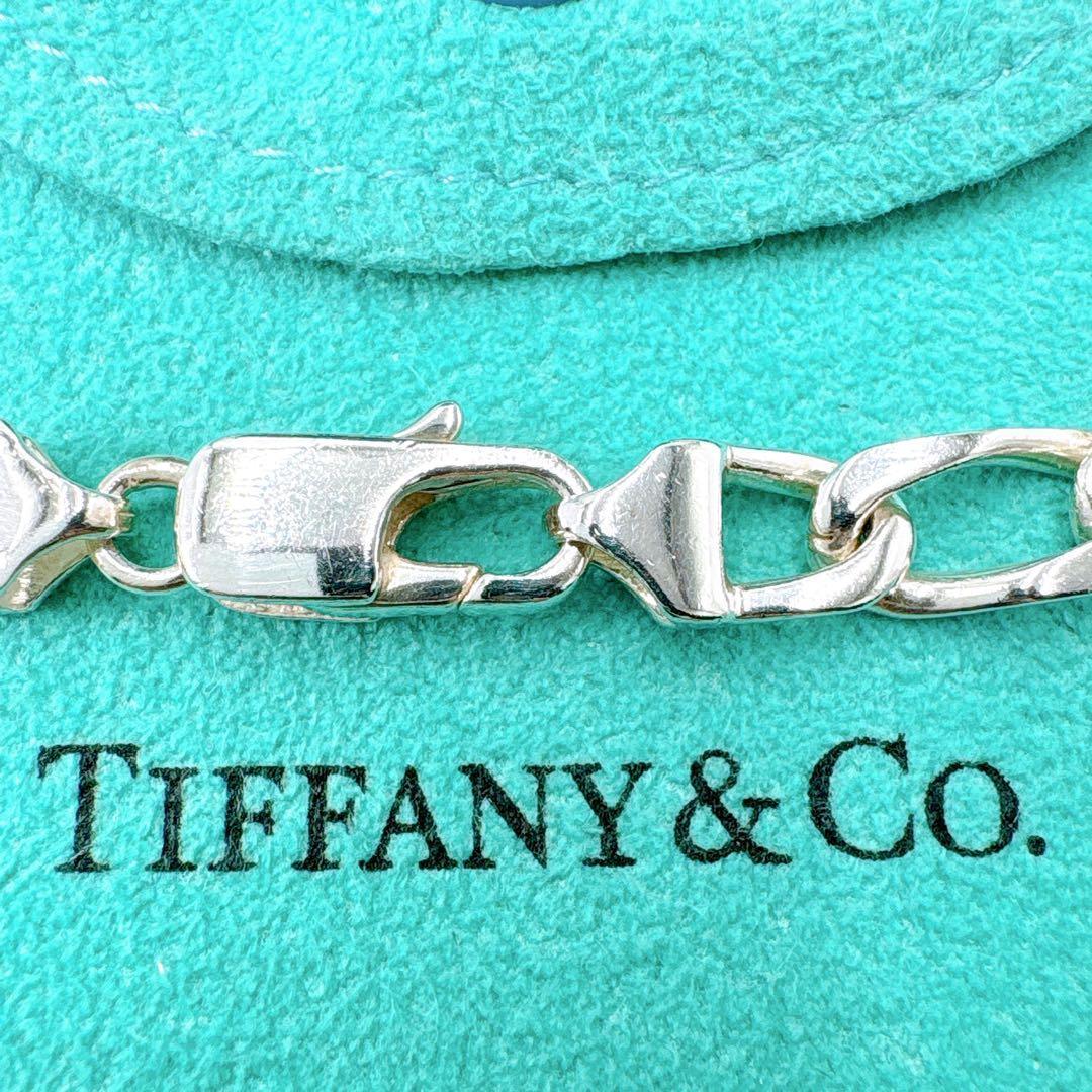 極美品 オールドティファニー フィガロ リンク ネックレス シルバー
