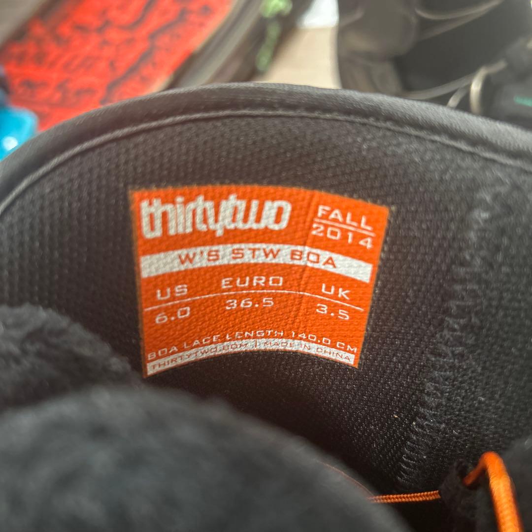 NITOROスノーボード オレンジ/グリーン& thirtytwo BOAブーツ - メルカリ