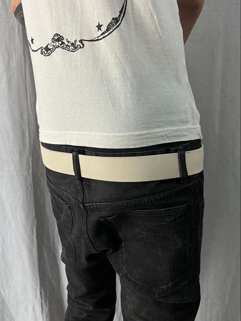 小物 \"DIESEL\" Studs White Belt