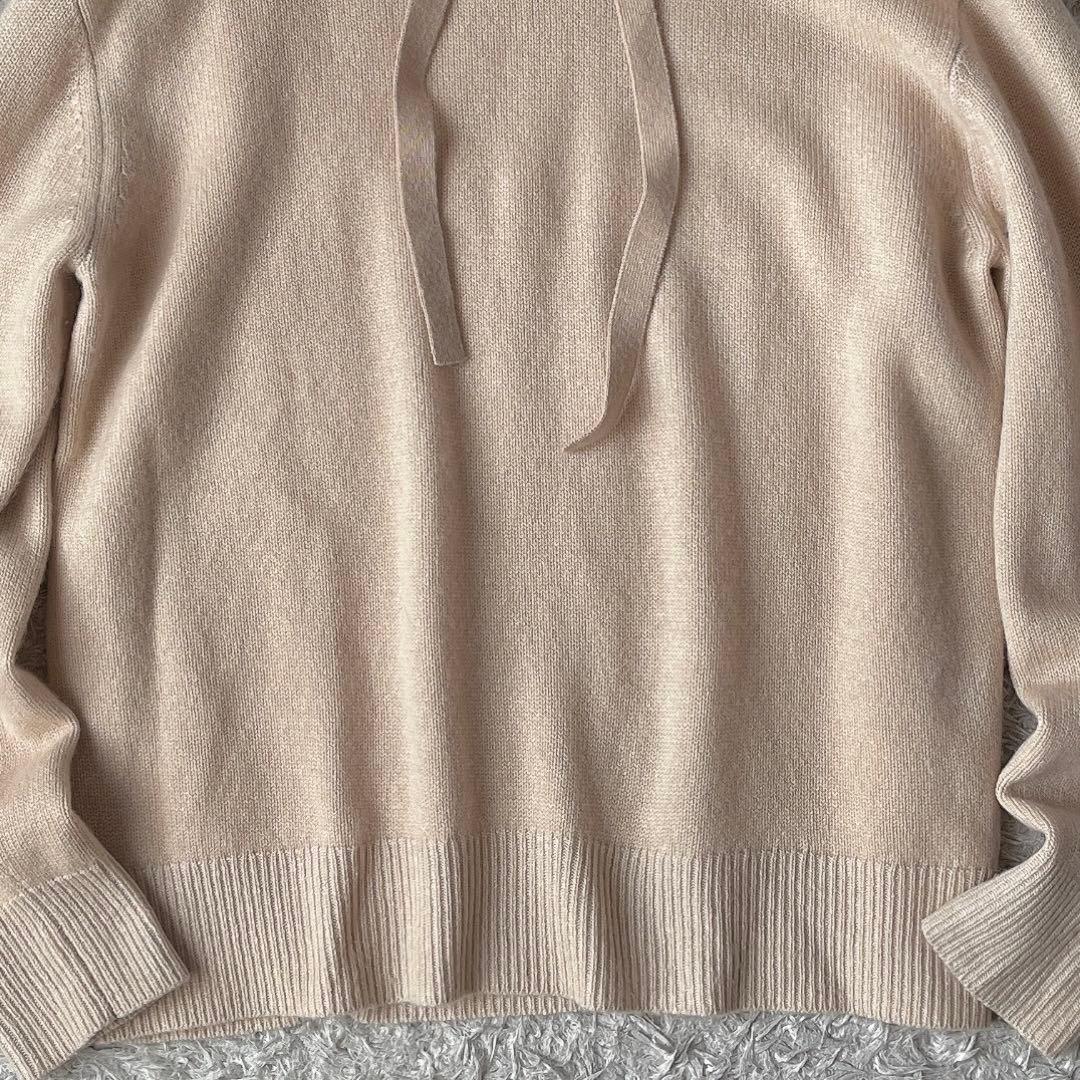 美品】セオリーリュクス カシミア100％ニットパーカー キャメル