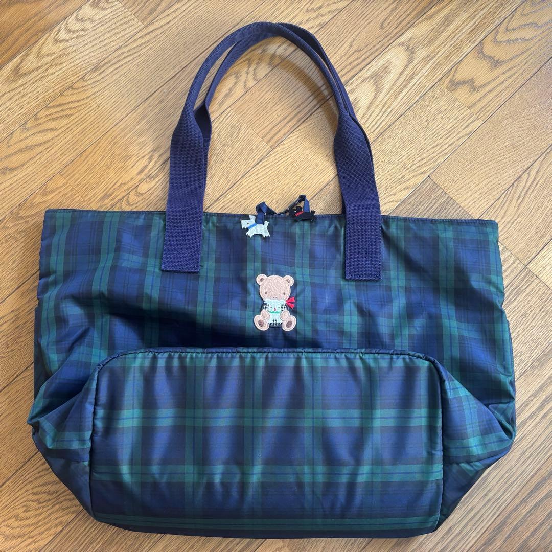 ファミリア familiar マザーズバッグ トートバッグ ブラックウォッチ