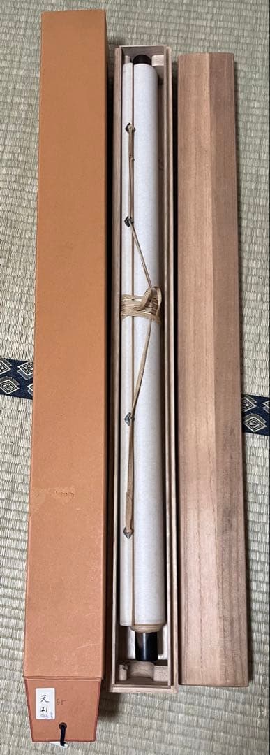 掛け軸　版画 大幅［羅漢図］版画 木箱付き！