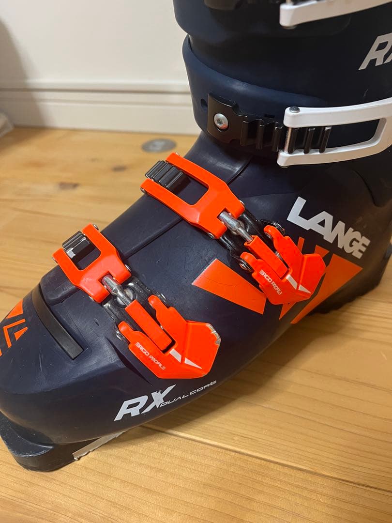 LANGE RX スキーブーツ ネイビー/オレンジ - メルカリ