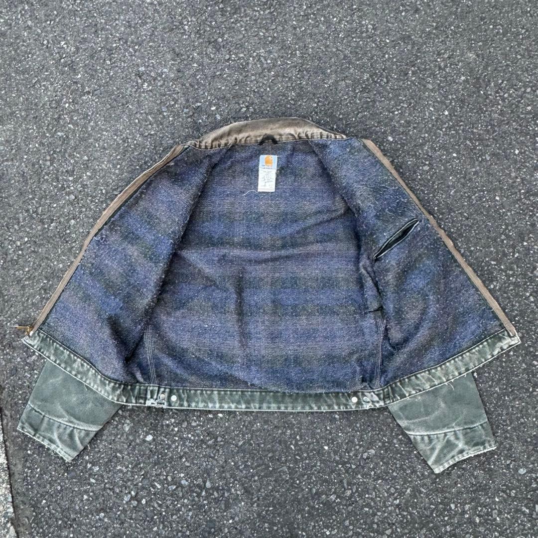 希少 Carhartt/カーハートデトロイトジャケットモスグリーン J97MOS