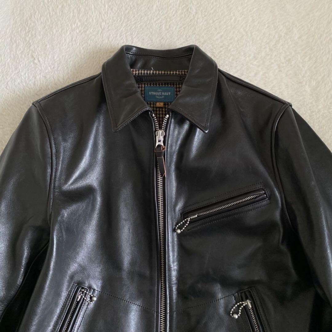 美品】STARKE HAUT 茶芯 馬革 レザージャケット トラッカー L - メルカリ