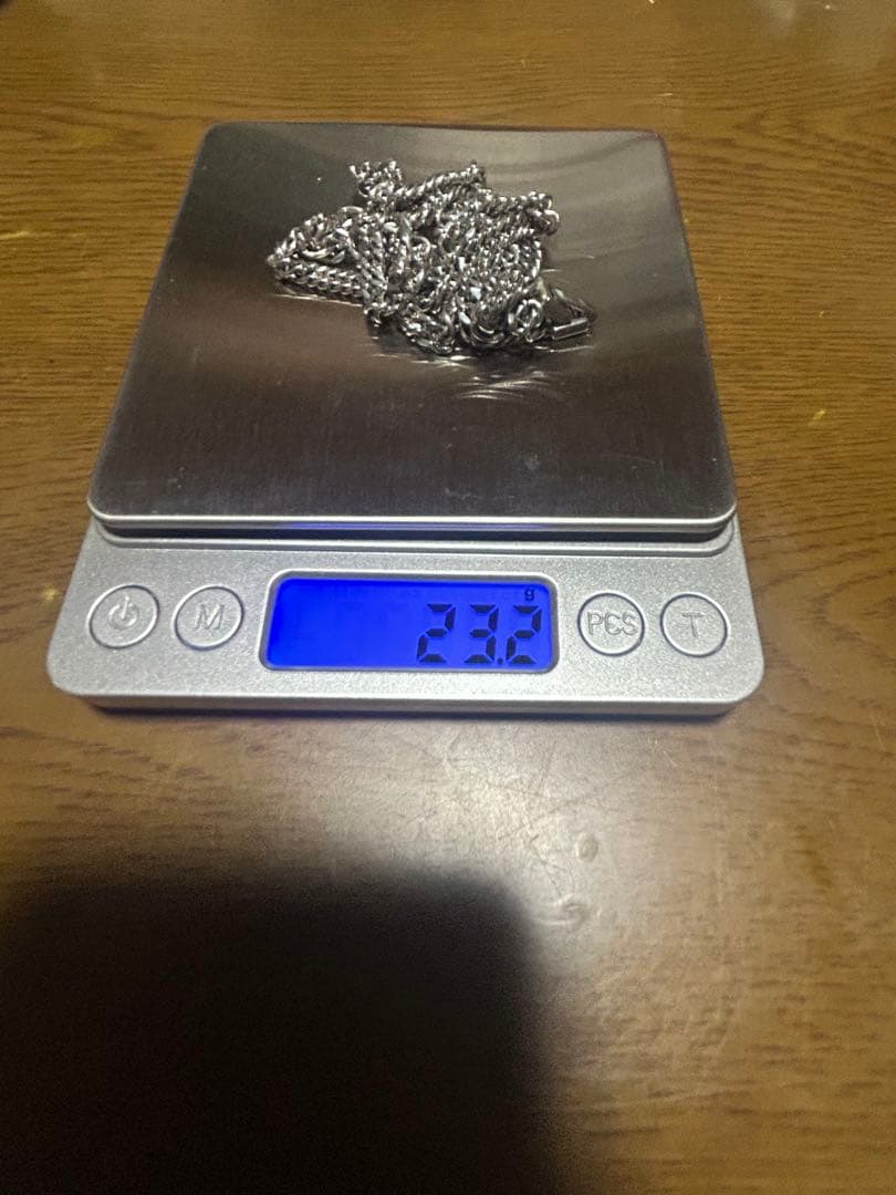 プラチナ喜平　pt-inネックレス　ダブル6面　23.2g