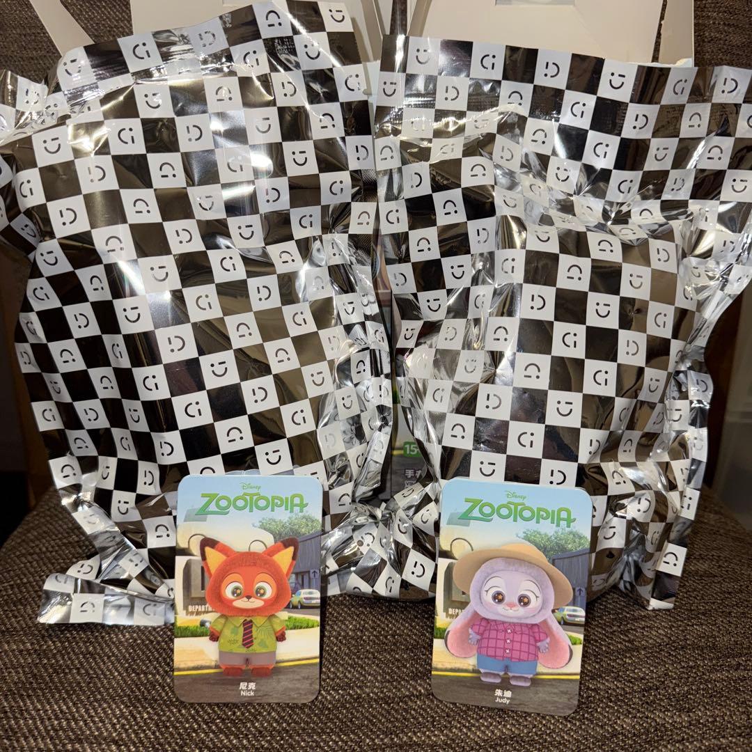 MINISO ディズニー ズートピア マスコット ジュディ ニック 2点セット