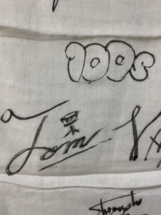 未使用 100s メンバー直筆サイン入り タオル 中村一義 池田貴史 レキシ