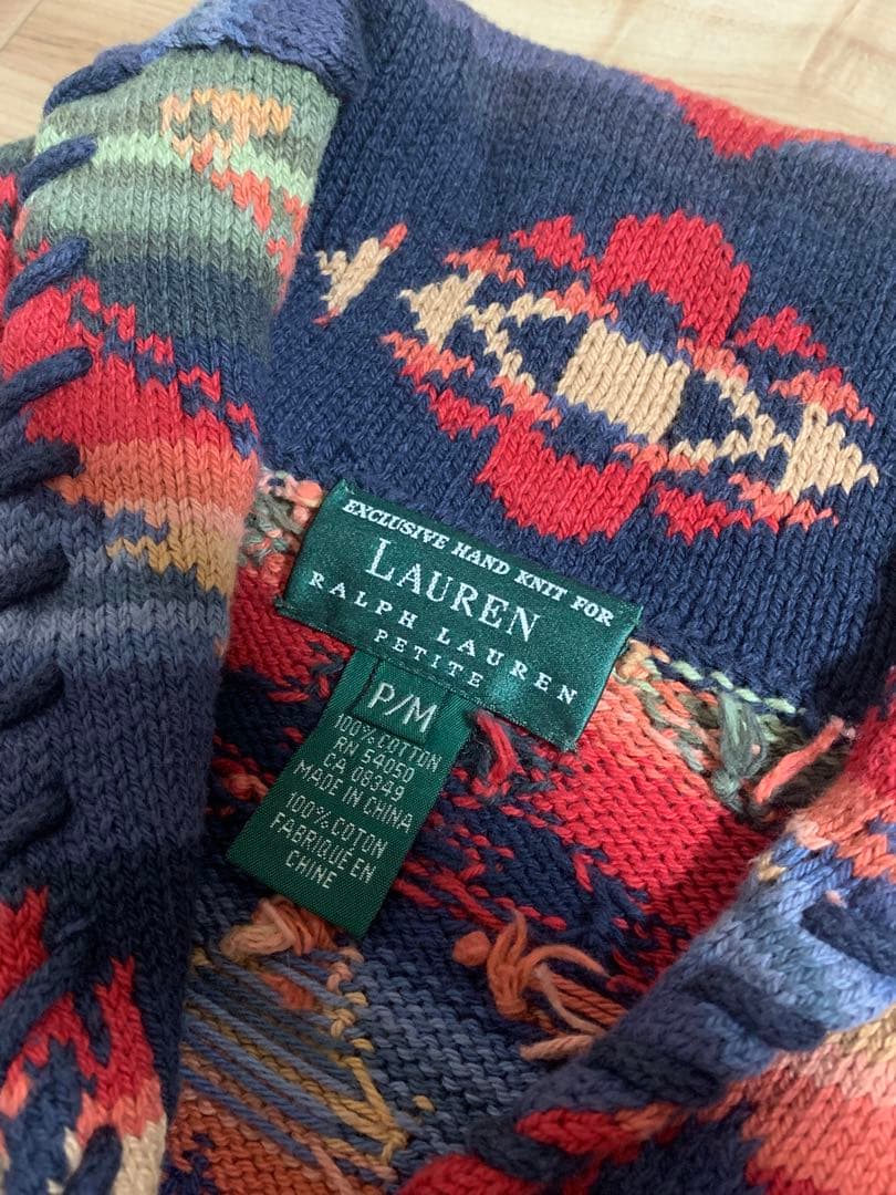 《Ralph Lauren》美品 ラルフローレン ハンドメイドニットMサイズ