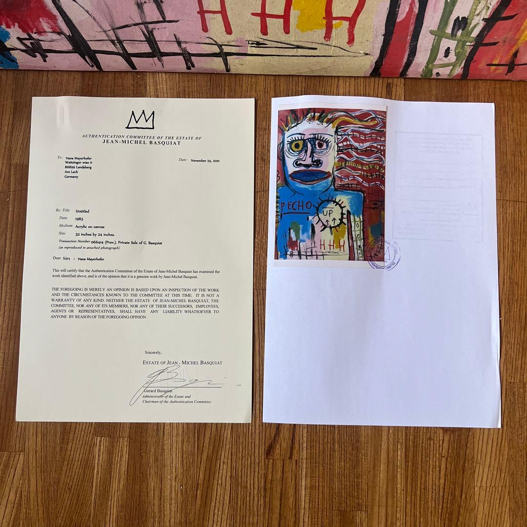 貴重 ジャン=ミシェル・バスキア 大型肉筆油彩画 - メルカリ