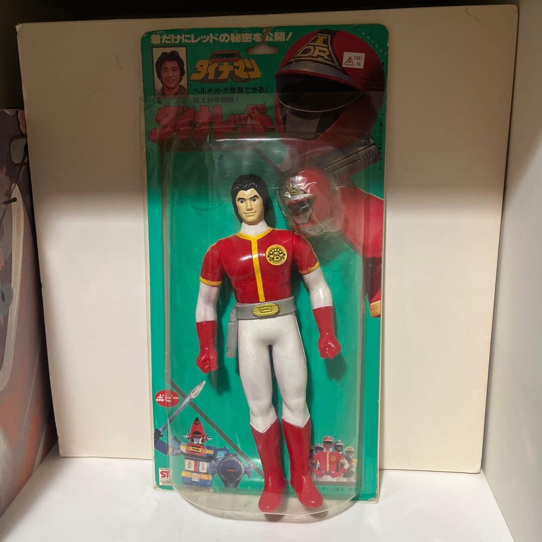 ポピー製 科学戦隊ダイナマン ダイナレッド 面取れ ソフビ フィギュア