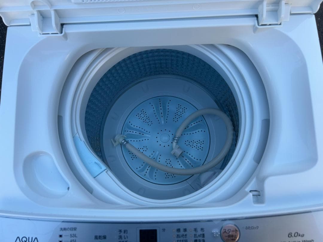アクア 全自動洗濯機 AQW-S6M 6.0kg 2022年製 一人暮らし