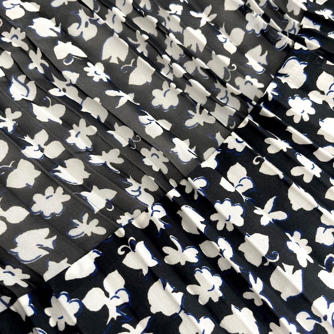 sacai サカイ ニット セーター ブラウス ドッキング 花柄 ネイビー 黒