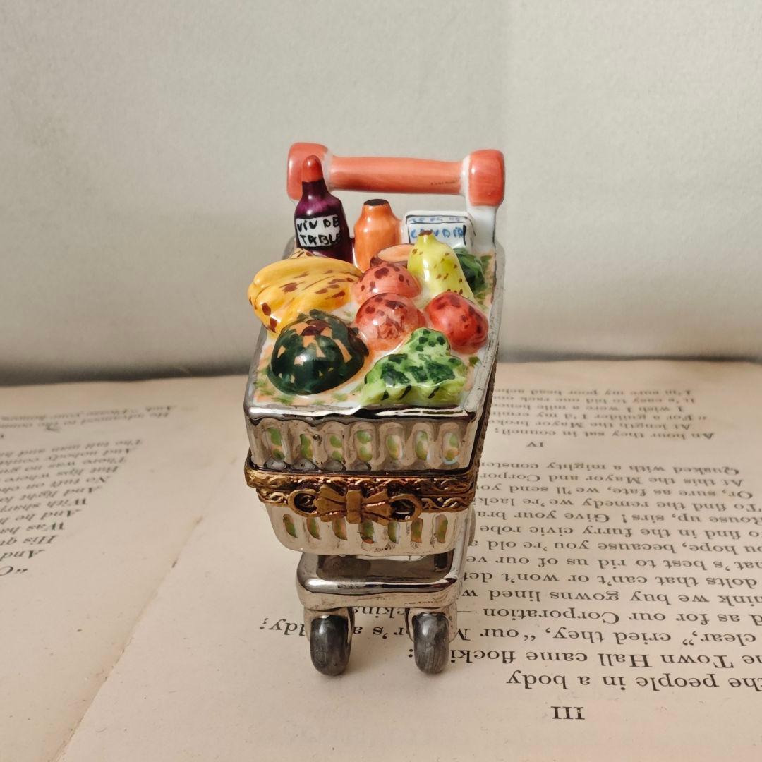 リモージュボックス ショッピングカート フランス製 小物入れ ミニチュア