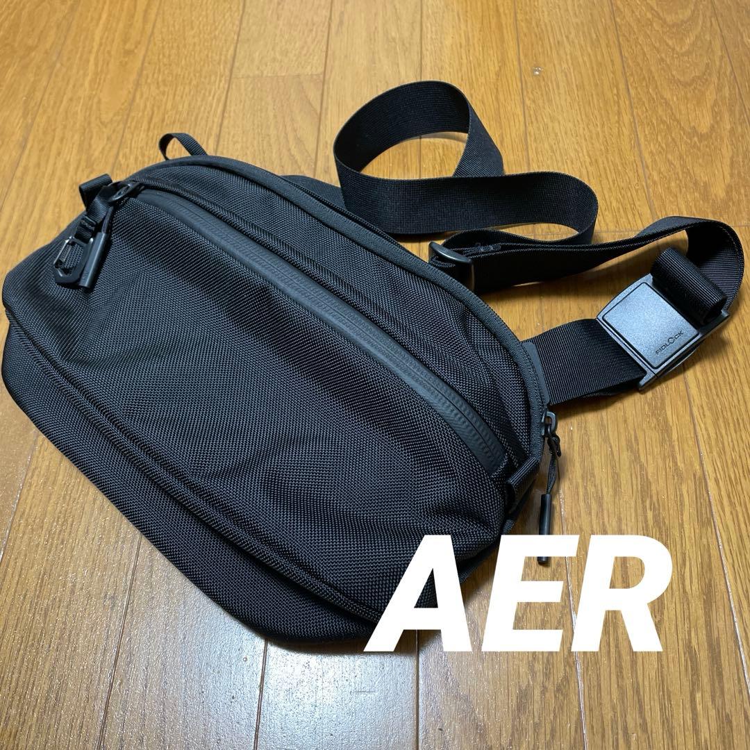 Aer ボディバッグ ブラック コーデュラ Aer エアー ボディバッグ メンズ レディース ブランド バッグ 小さめ