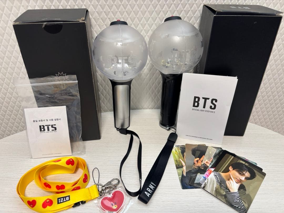 BTS ペンライト ver2 ver3 アミボム 公式ライトスティック 確認済