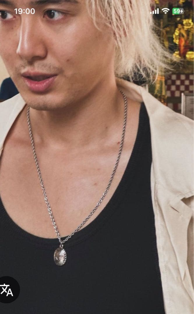 藤井風 ネックレス【☆SALE☆】オーム ガネーシャ神 ロープチェーン