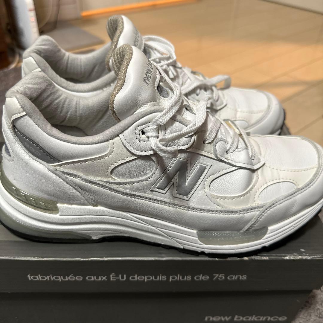 NBニューバランス 992 new balance 992 白 レザー 27.5 - メルカリ